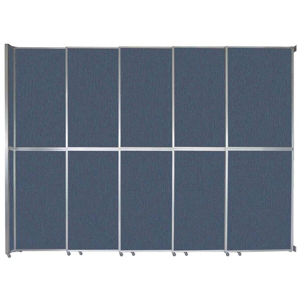 Operable Wall Sliding Room Divider 15'7" x 12'3" Ocean Fabric